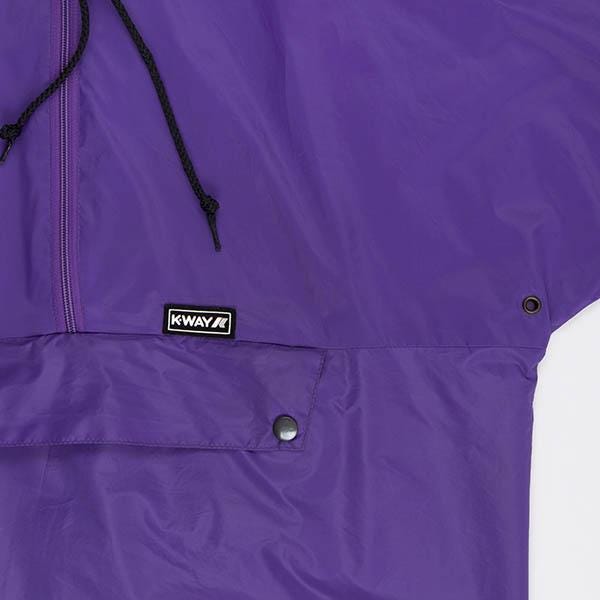 Purple vintage K Way rain jacket, quarter zip anorak windbreaker - Medium / Large - Image 5