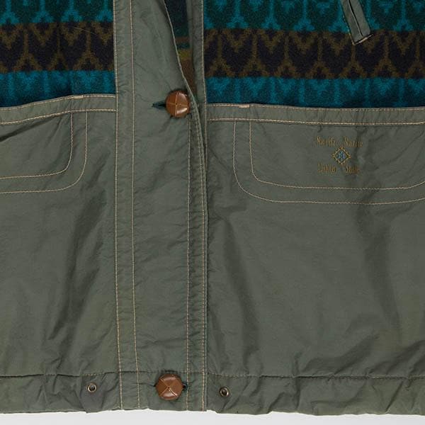 Green parka jacket, padded anorak made in Finland - L - Image 6