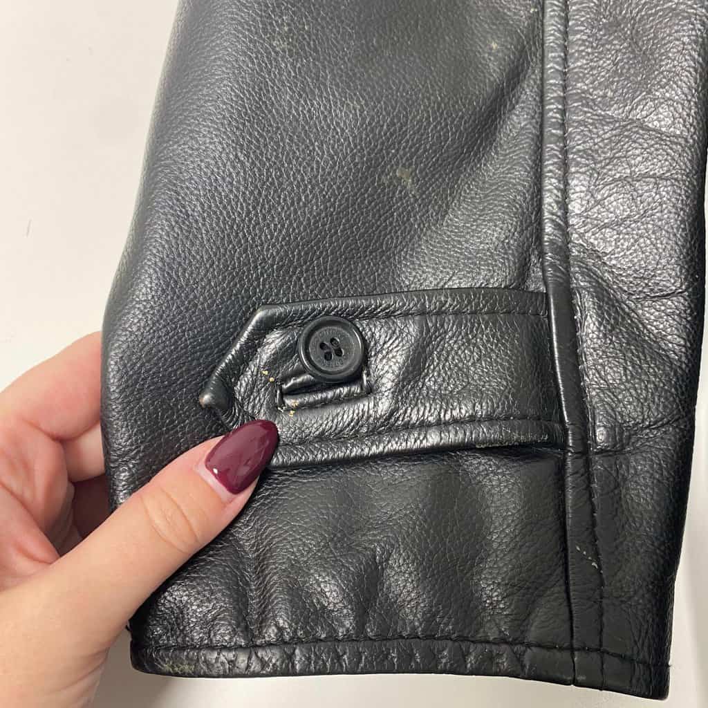 Mens Ciro Citterio leather jacket, black lined winter coat - Small / Medium - Image 6