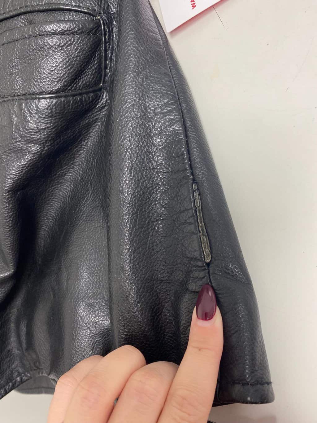 Mens Ciro Citterio leather jacket, black lined winter coat - Small / Medium - Image 9