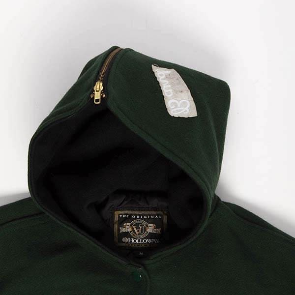 Womens Hawks vintage varsity jacket forest green wool sailor collar by The Original Holloway letterman jacket - Medium / Large - Image 7