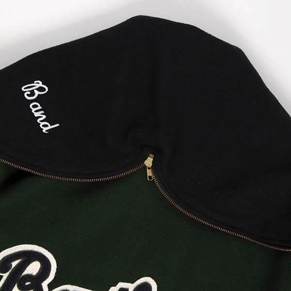 Womens Hawks vintage varsity jacket forest green wool sailor collar by The Original Holloway letterman jacket - Medium / Large - Image 6