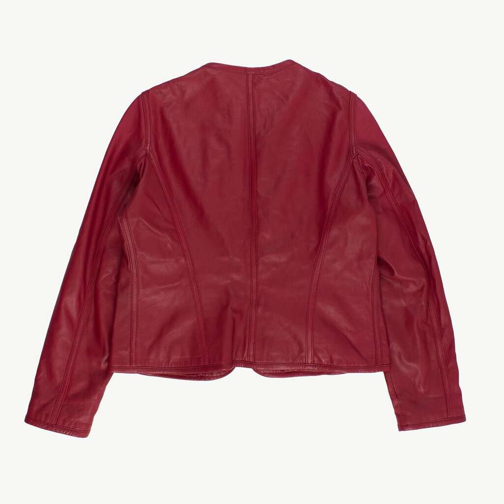 Bright red leather jacket by Hidepark - M - Image 3