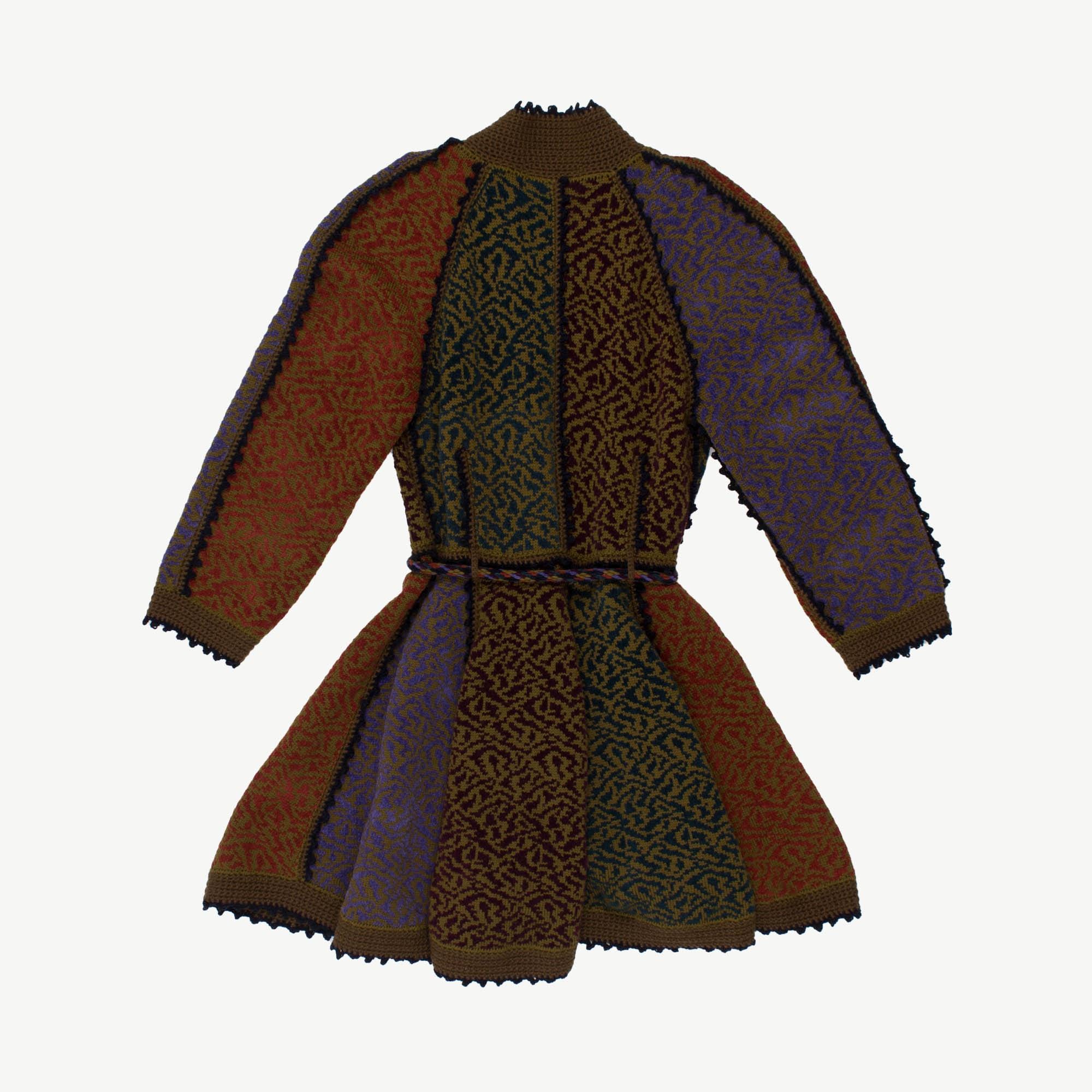 Rare 1980s Annie Fewlass cardigan coat, vintage knitted wool cardigan, womens artistic vintage - Small / Medium - Image 3