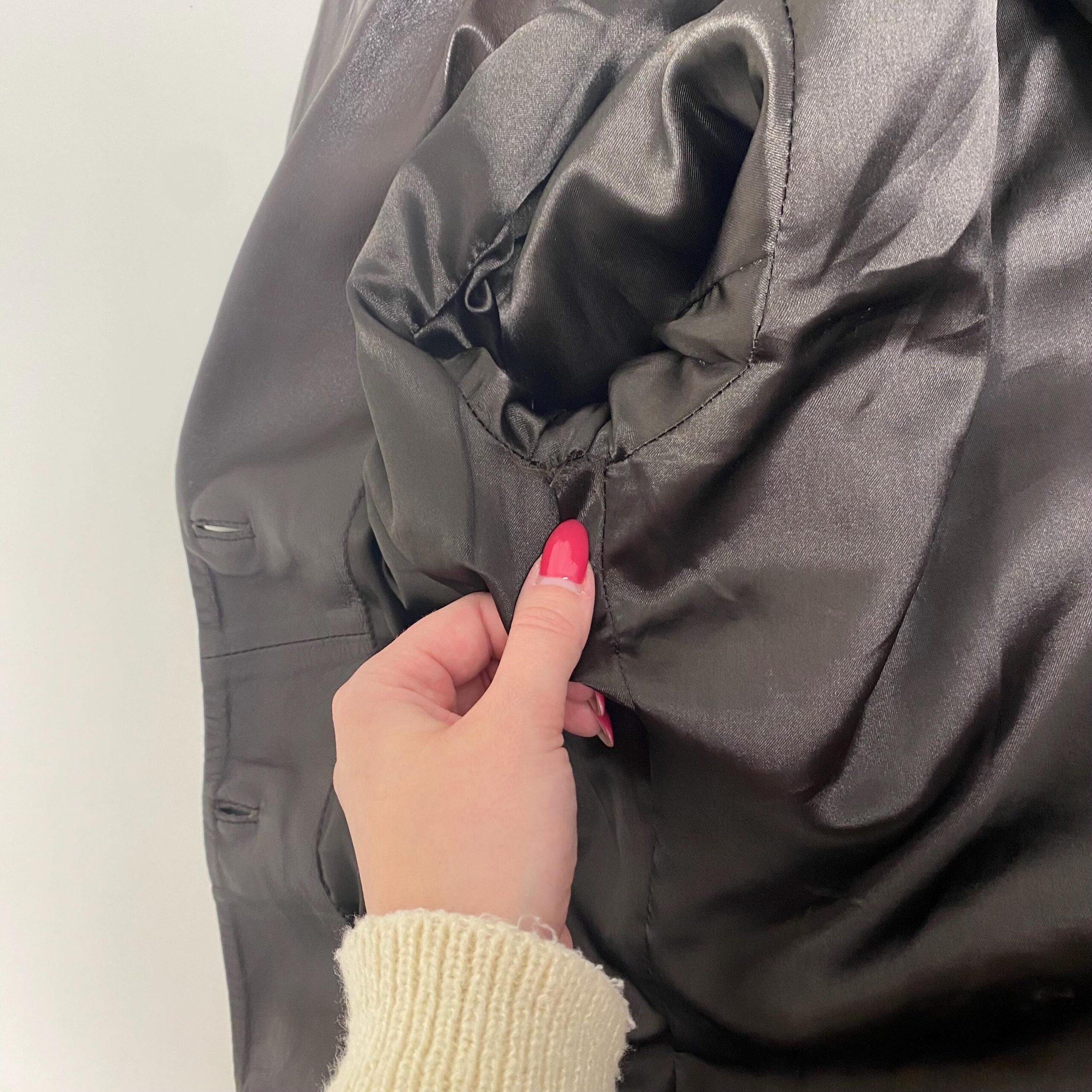 Womens long vintage leather jacket, Y2K chocolate brown soft leather jacket - Small - Image 5