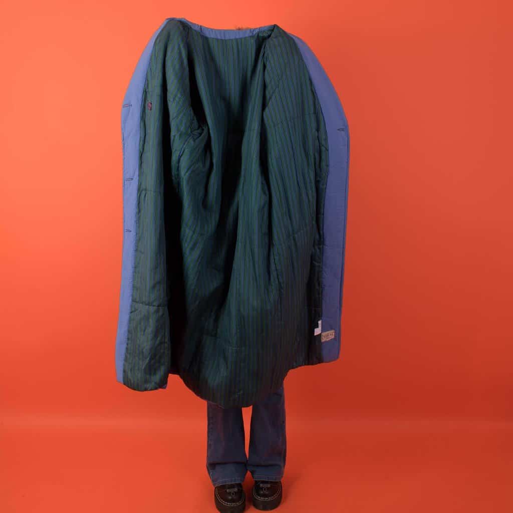 1980s colour block trench coat, womens vintage padded trench coat, womens retro jacket, made in Ireland - Medium / Large - Image 9