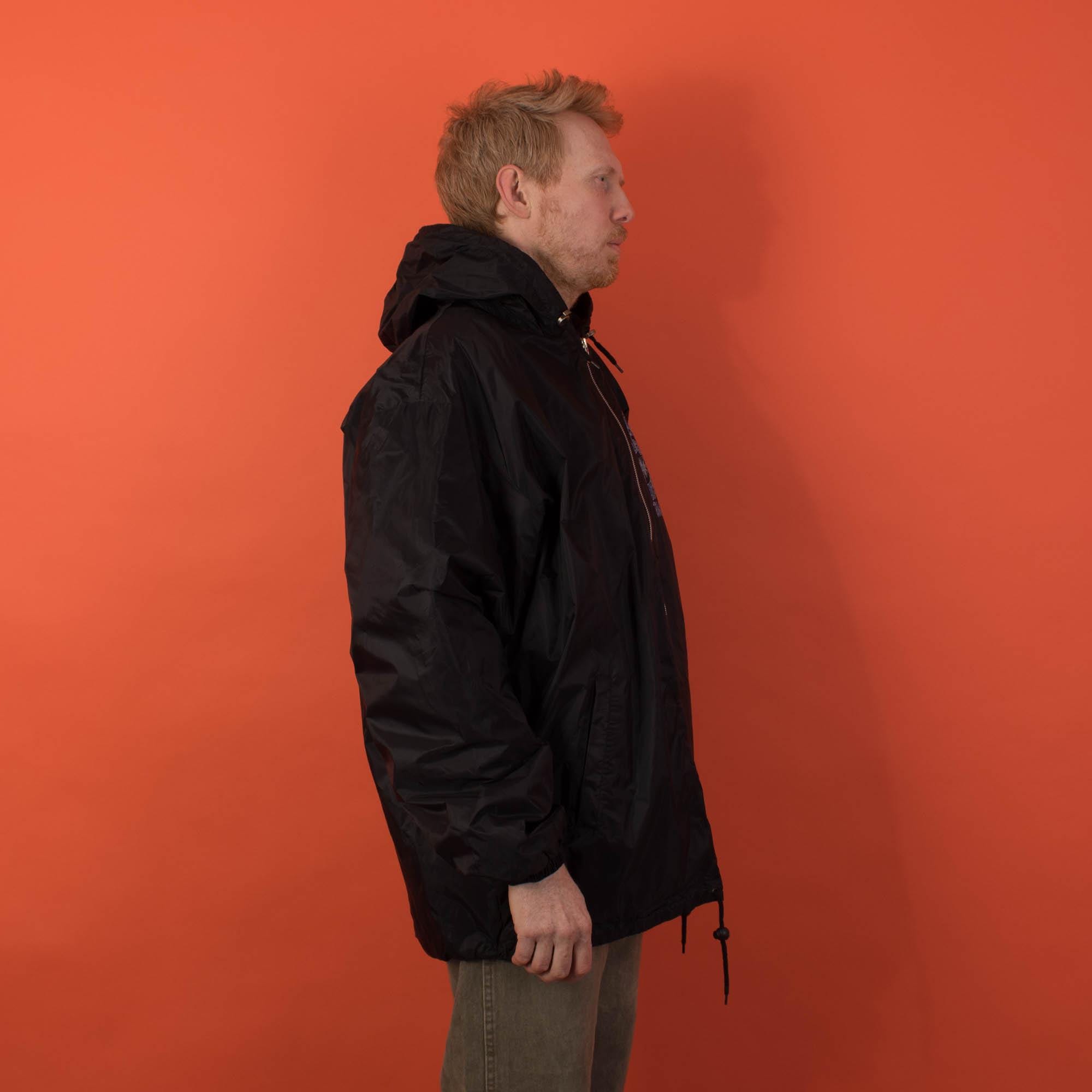 Vintage black K-Way lined snowboarding jacket, mens lined ski jacket - XL / 2XL - Image 2