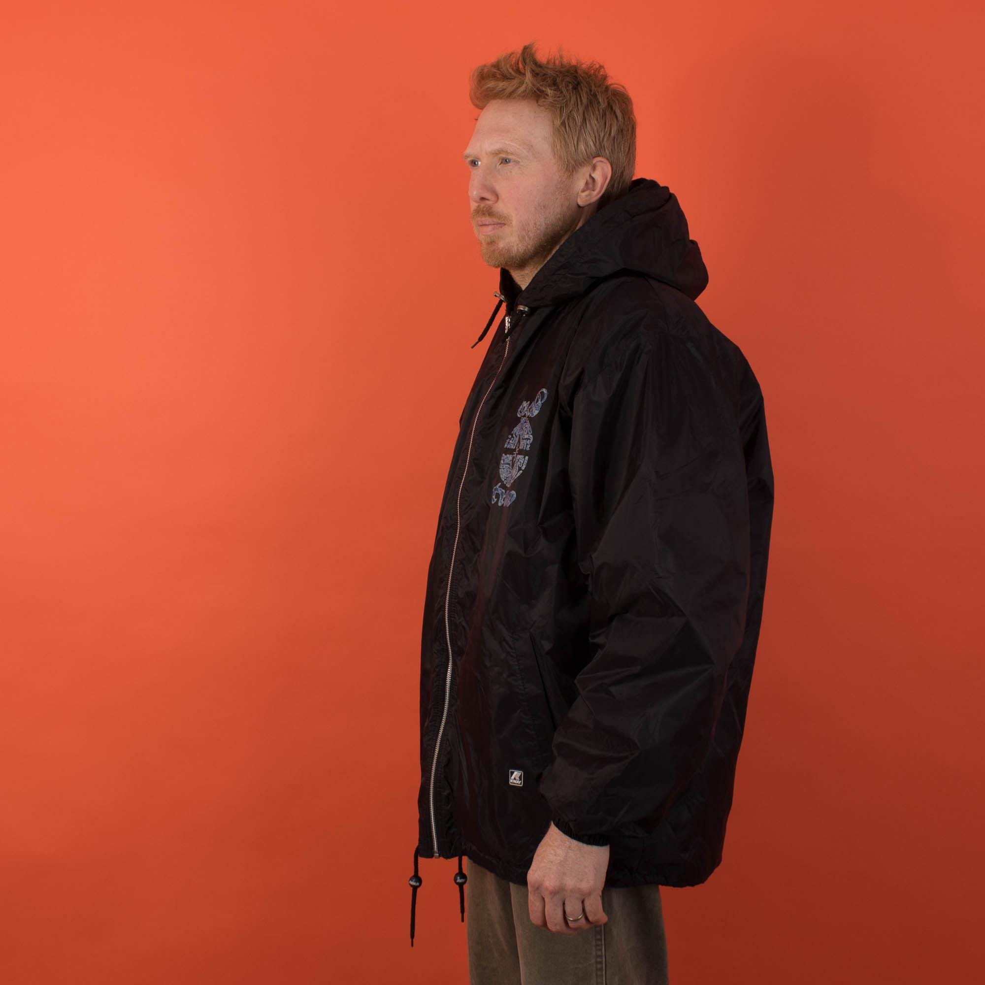 Vintage black K-Way lined snowboarding jacket, mens lined ski jacket - XL / 2XL - Image 3