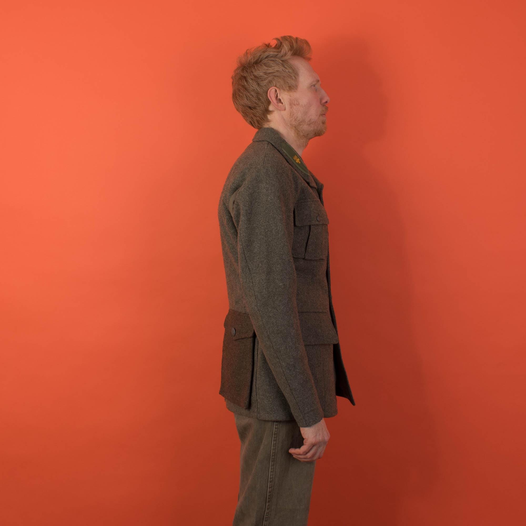 Vintage 50s 60s GKA Goteborg Swedish Military wool jacket - Small - Image 2