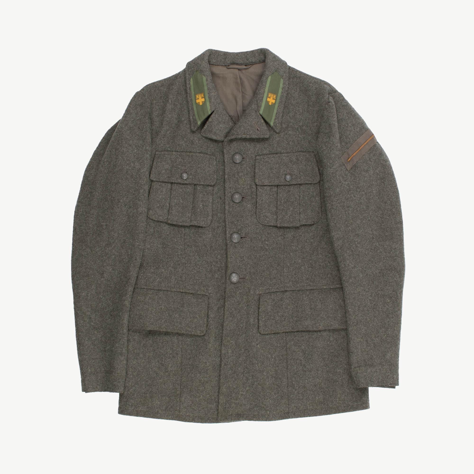 Vintage 50s 60s GKA Goteborg Swedish Military wool jacket - Small - Image 5