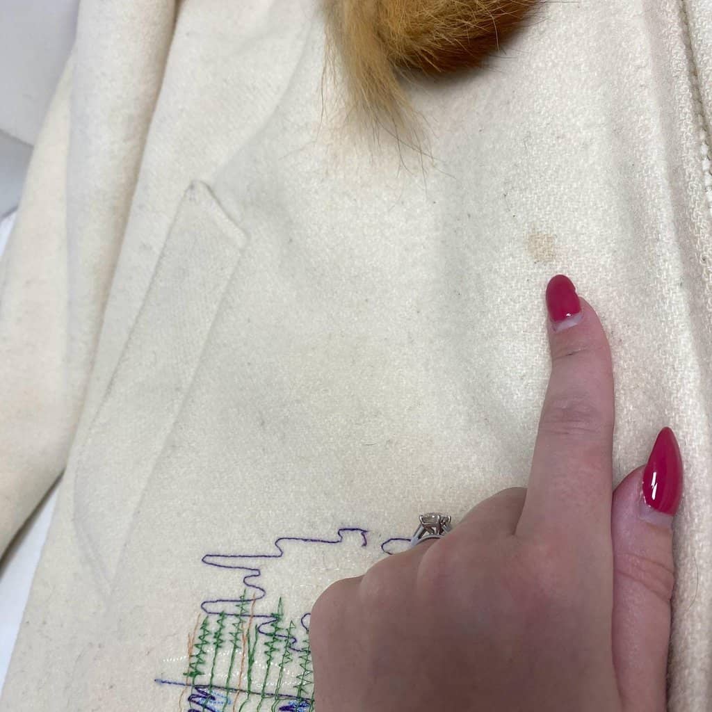 Vintage Northern Sun Limited Edition wool parka jacket, embroidered duck hooded wool coat, made in Canada - Medium - Image 7